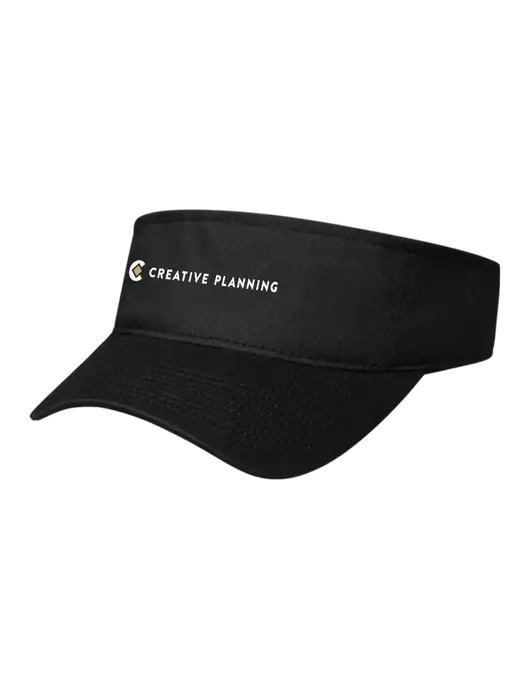 Black Cap Visor w/Creative Planning Logo