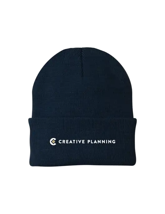 Navy Knit Cap w/Creative Planning Logo