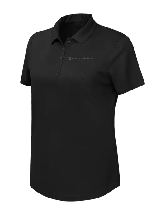 Callaway Womens Birdseye Black Polo w/Creative Planning Logo