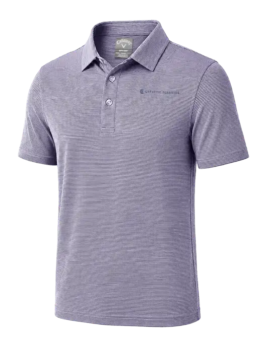 Callaway Navy Fine Line Stripe Polo w/Creative Planning Logo