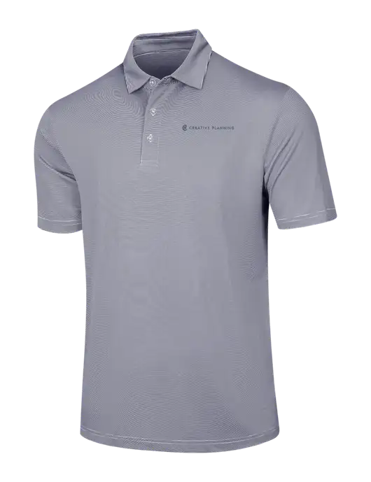 Callaway Navy Fine Line Stripe Polo w/Creative Planning Logo