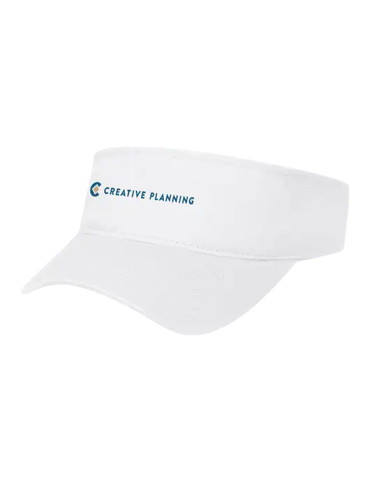 White Cap Visor w/Creative Planning Logo