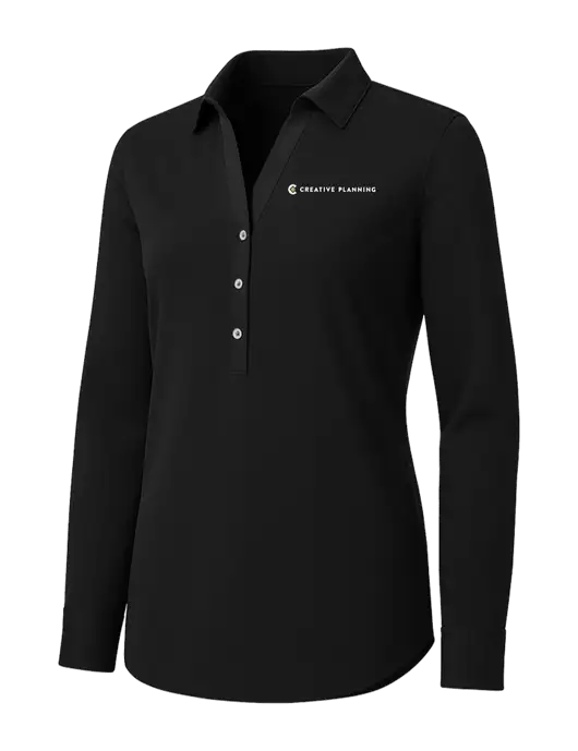 Womens Black City Stretch Shirt w/Creative Planning Logo