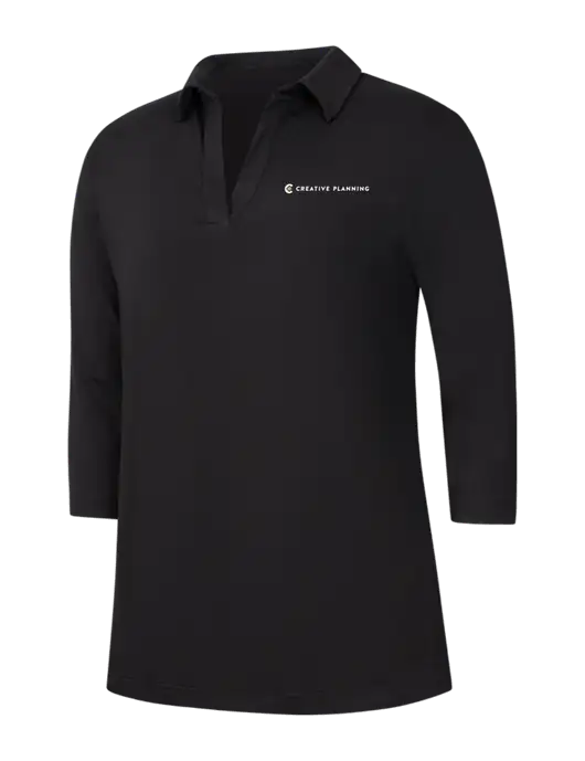 Womens Black Luxe Knit Tunic w/Creative Planning Logo