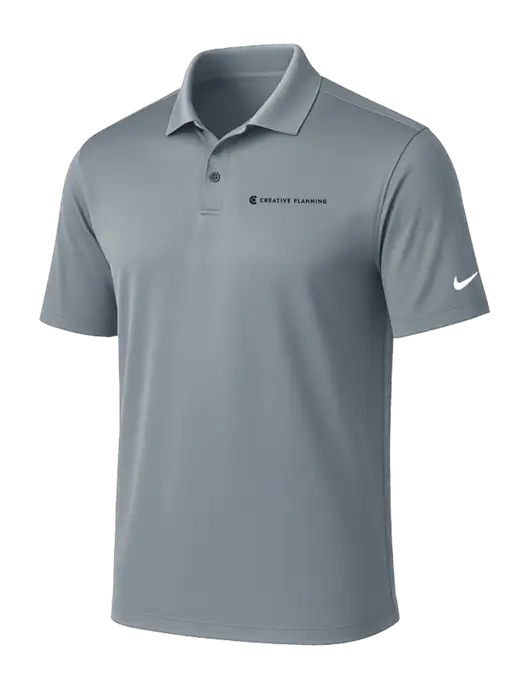 NIKE Medium Grey Victory Solid Polo w/Creative Planning Logo