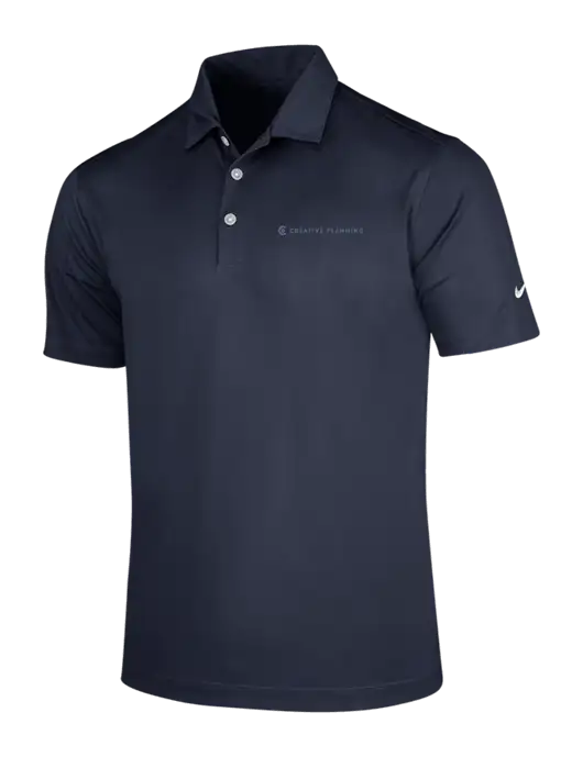 NIKE Dark Navy Dri-Fit Vertical Mesh Polo w/Creative Planning Logo