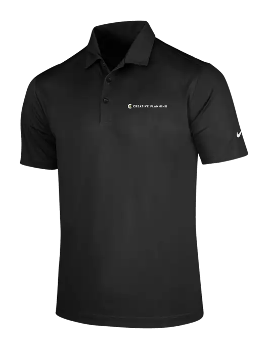 NIKE Black Dri-Fit Vertical Mesh Polo w/Creative Planning Logo