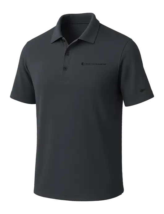 NIKE Dark Grey Dri-Fit Micro Pique Polo w/Creative Planning Logo