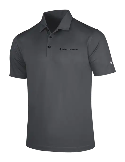 NIKE Dark Grey Dri-Fit Vertical Mesh Polo w/Creative Planning Logo