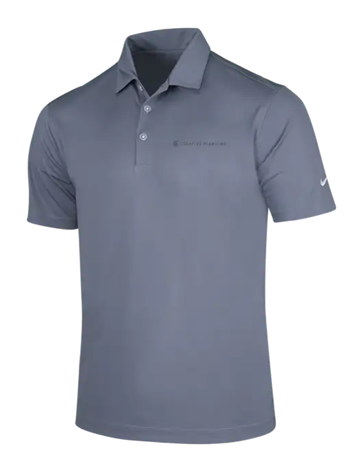 NIKE Medium Grey Dri-Fit Vertical Mesh Polo w/Creative Planning Logo