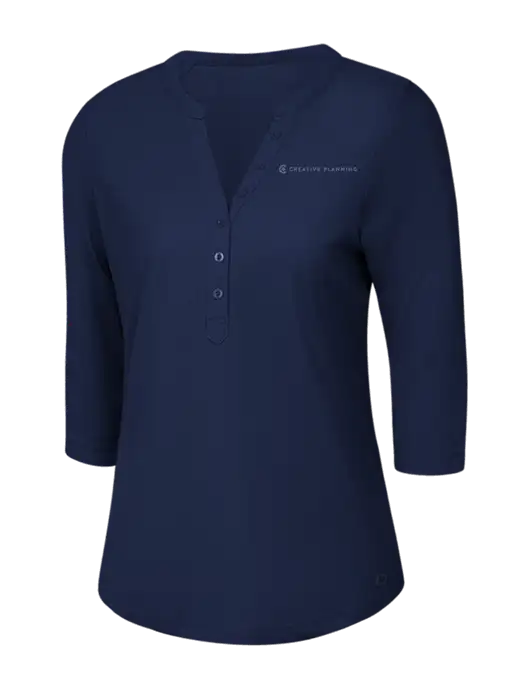 OGIO Navy Jewel Henley w/Creative Planning Logo