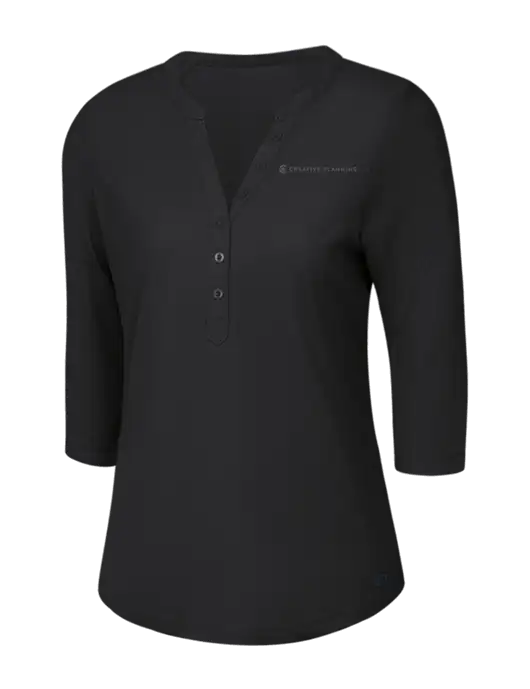 OGIO Blacktop Jewel Henley w/Creative Planning Logo