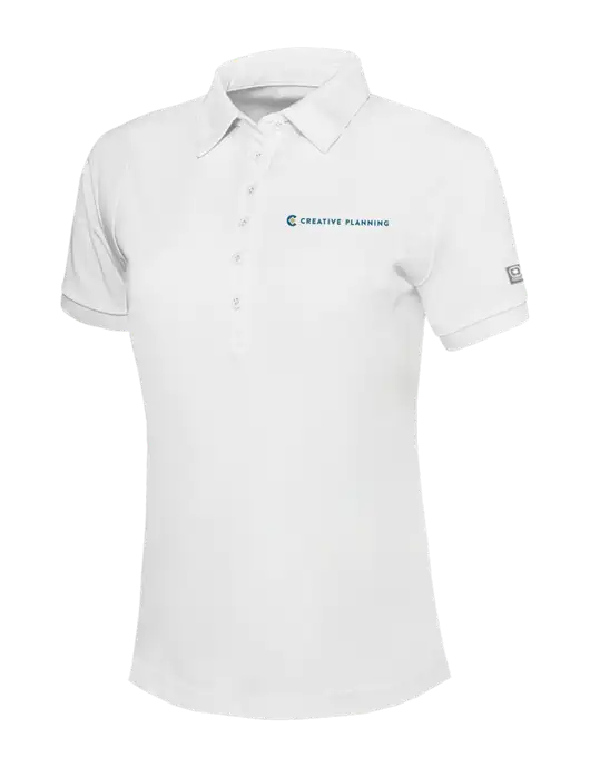 OGIO Womens Bright White Jewel Polo w/Creative Planning Logo