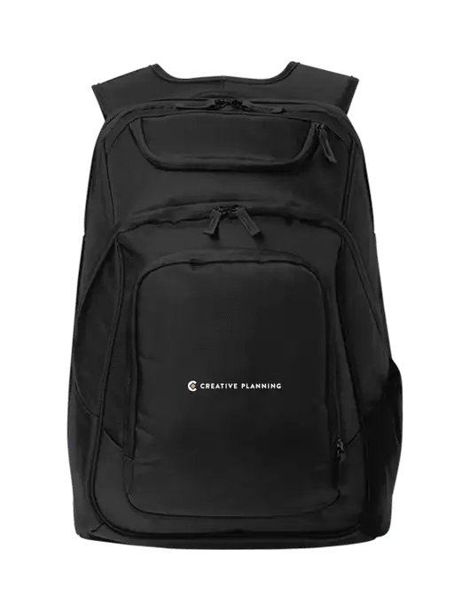 Executive Black Laptop Backpack w/Creative Planning Logo