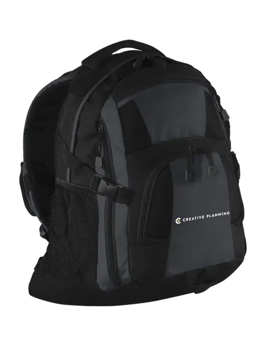 Urban Black/Grey/Black Laptop Backpack w/Creative Planning Logo