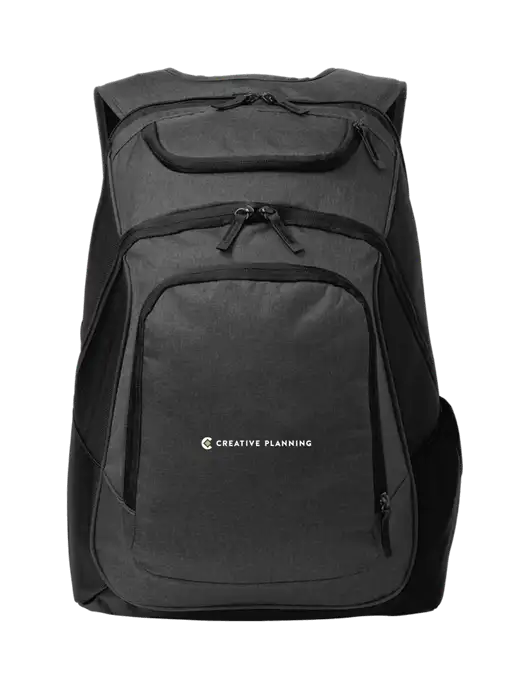 Executive Graphite Heather/Black Laptop Backpack w/Creative Planning Logo