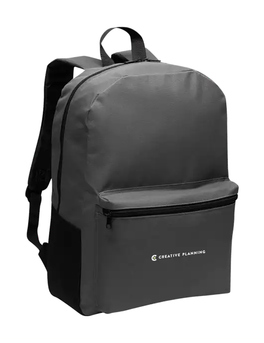 Casual Dark Charcoal Lightweight Laptop Backpack w/Creative Planning Logo