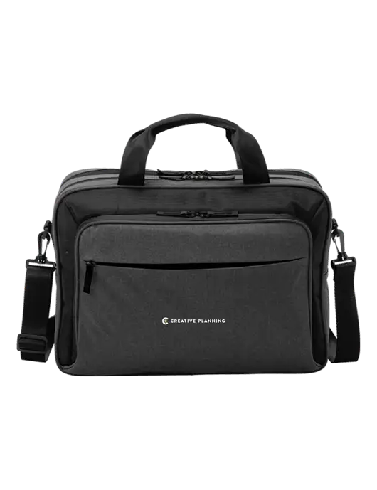 Travel Exec Graphite Heather/Black Laptop Briefcase w/Creative Planning Logo