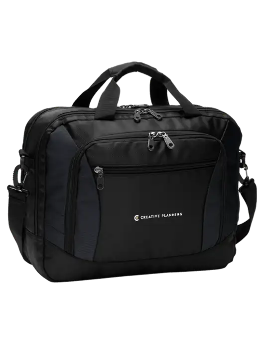 Commuter Black Laptop Briefcase w/Creative Planning Logo