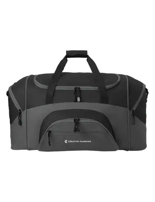 Standard Colorblock Black/Dark Grey Sport Duffel w/Creative Planning Logo