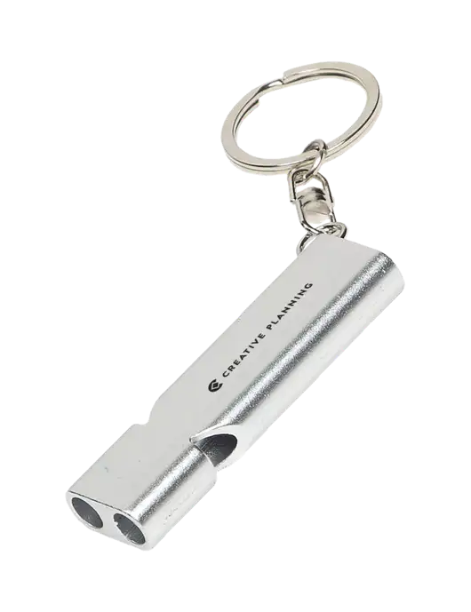 Quick Alert Silver Safety Whistle w/Creative Planning Logo
