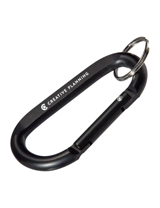 Black Carabiner & Key Ring w/Creative Planning Logo