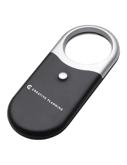 Compact Black Magnifier Light w/Creative Planning Logo