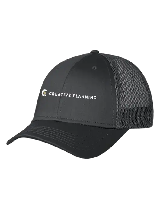 Charcoal Mesh Trucker Cap Snap Back w/Creative Planning Logo