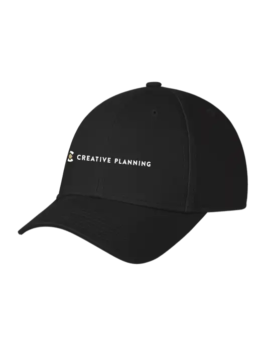 Black Structured Cap Hook & Loop w/Creative Planning Logo