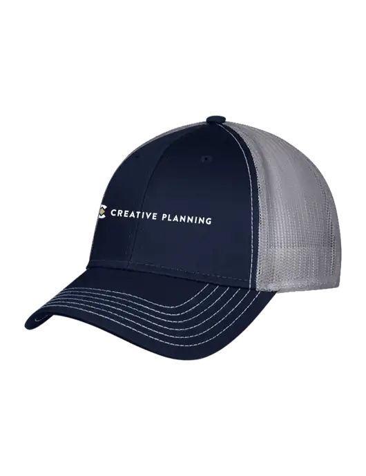 Navy & Grey Mesh Trucker Cap Snap Back w/Creative Planning Logo