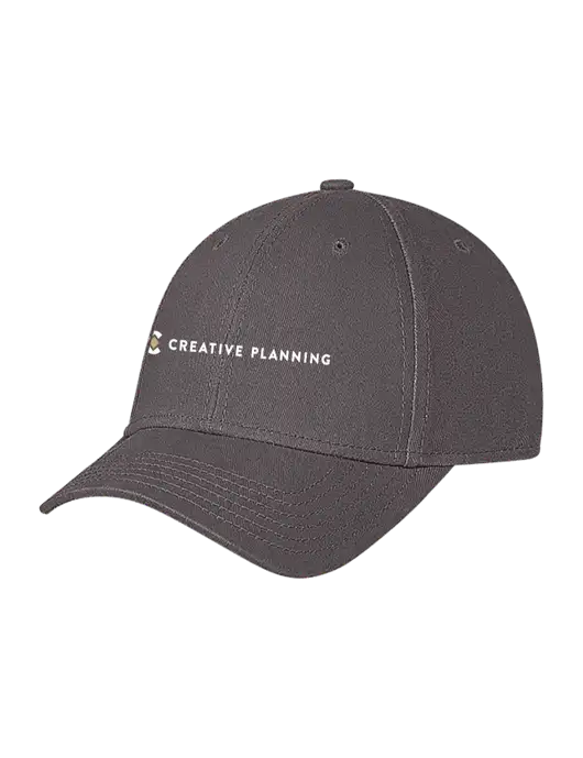 Medium Dark Grey Structured Soft Snap Closure Hook & Loop Cap w/Creative Planning Logo