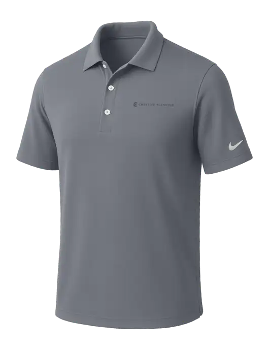 NIKE Medium Grey Dri-Fit Micro Pique Polo w/Creative Planning Logo