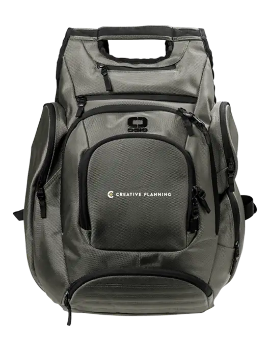 OGIO Medium Grey Metro Ballistic Laptop Backpack w/Creative Planning Logo