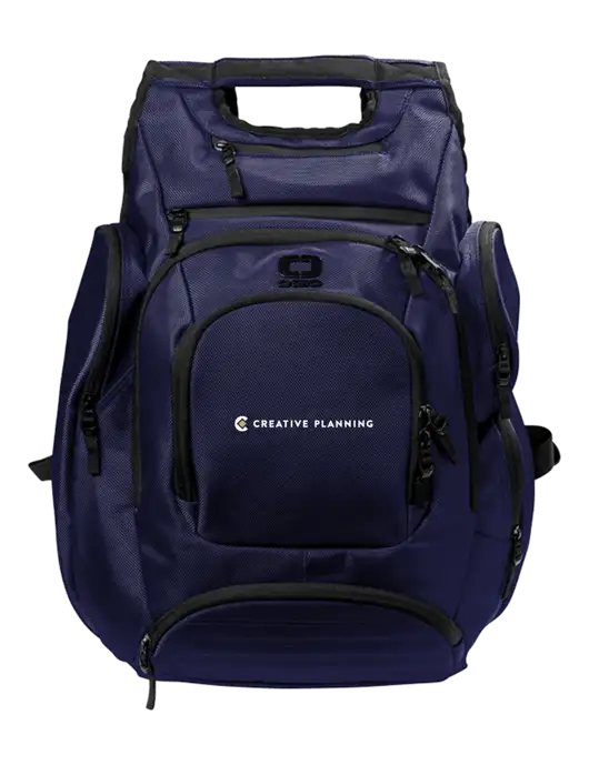 OGIO Navy Metro Ballistic Laptop Backpack w/Creative Planning Logo