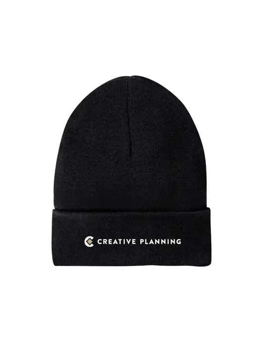 Recycled Black Beanie w/Creative Planning Logo