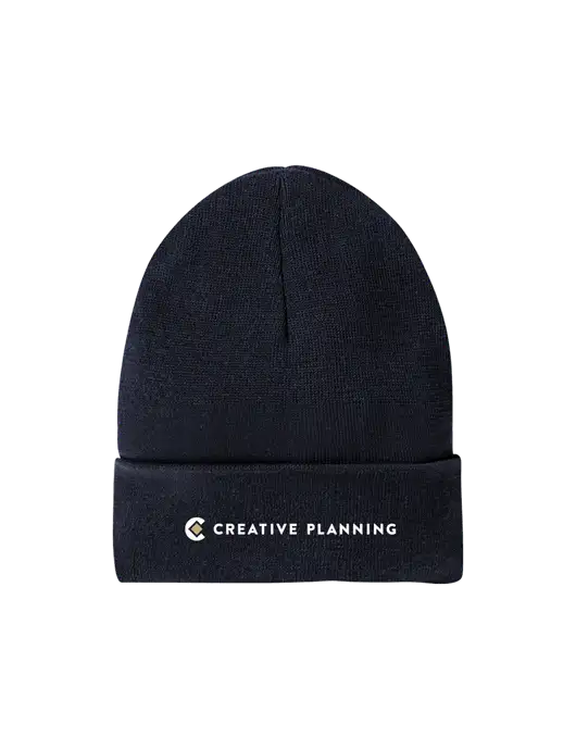 Recycled True Navy Beanie w/Creative Planning Logo