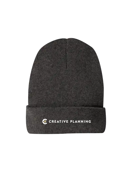 Recycled Charcoal Heather Beanie w/Creative Planning Logo