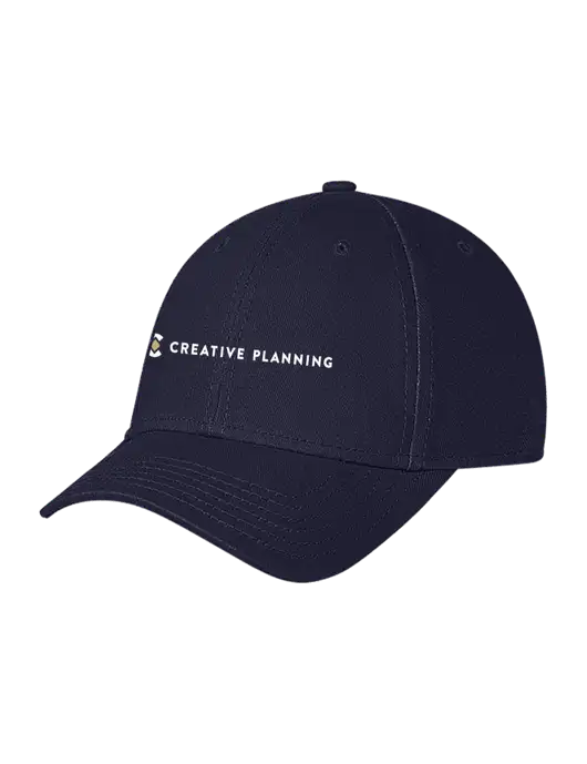 Navy Structured Soft Snap Closure Hook & Loop Cap w/Creative Planning Logo