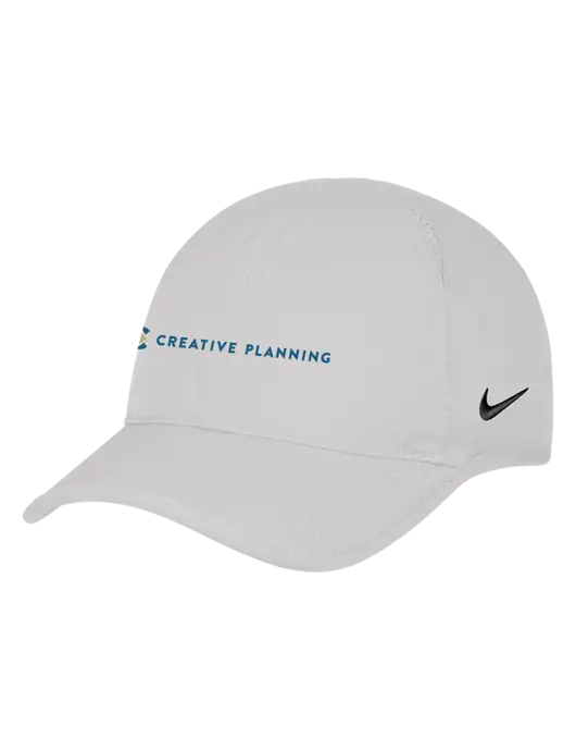 Nike White Featherlight Cap w/Creative Planning Logo