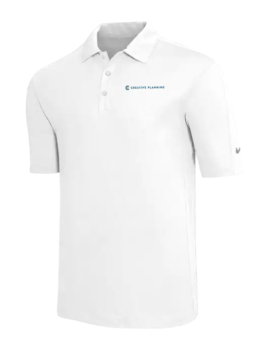 Nike White Tech Sport Dri-FIT Polo w/Creative Planning Logo