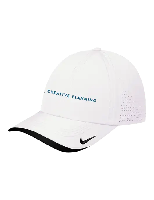 Nike White/Black Dri-FIT Perforated Performance Cap w/Creative Planning Logo