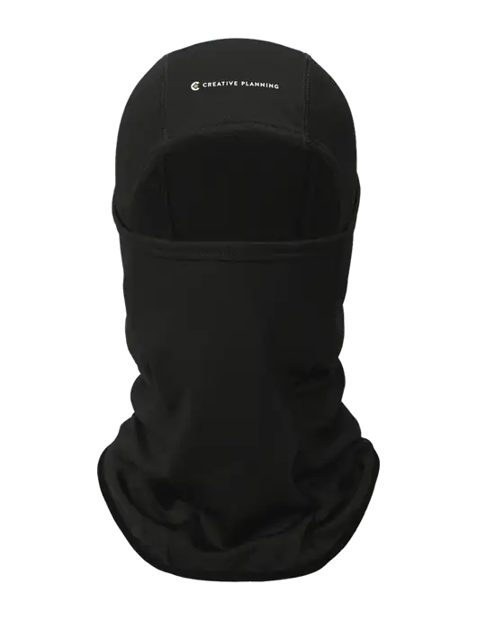 Black CornerStone Smooth Fleece Face Mask w/Creative Planning Logo