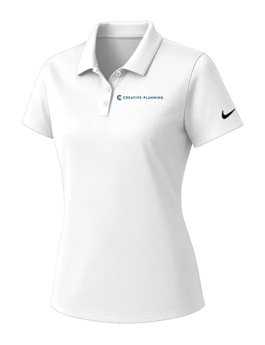 Nike Womens White Dry Essential Solid Polo w/Creative Planning Logo