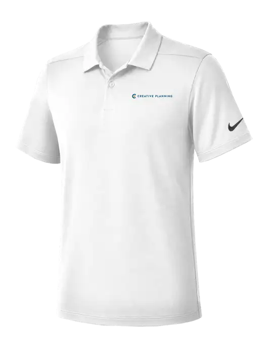 Nike White Dry Essential Solid Polo w/Creative Planning Logo