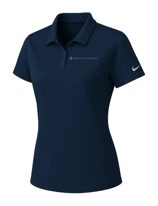 Nike Womens Navy Dry Essential Solid Polo w/Creative Planning Logo