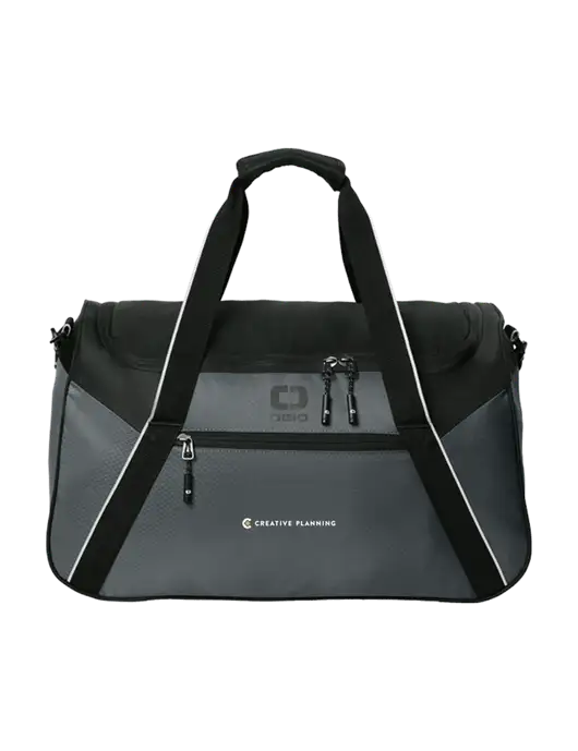 OGIO Dark Medium Grey/Black Inception Duffel w/Creative Planning Logo