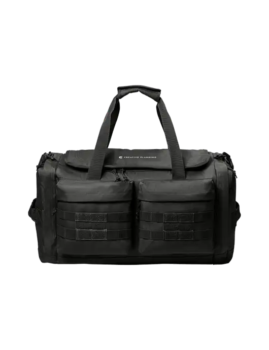 CornerStone Black Tactical Duffel w/Creative Planning Logo