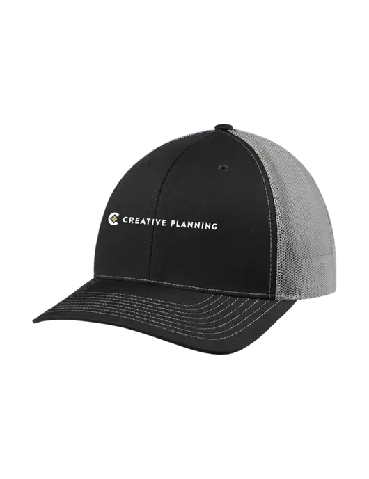 Richardson Adjustable Snapback Original 112 Trucker Cap Black w/Charcoal Mesh w/Creative Planning Logo