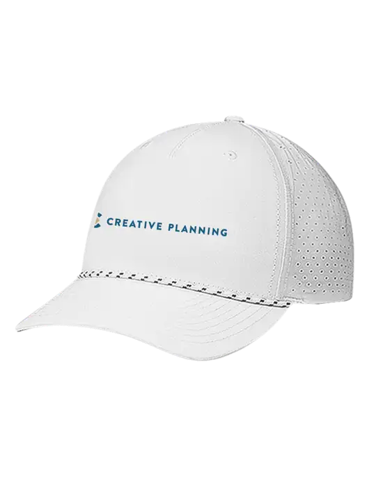 Richardson Laser Perf Performance White/White-Black Rope Cap w/Creative Planning Logo