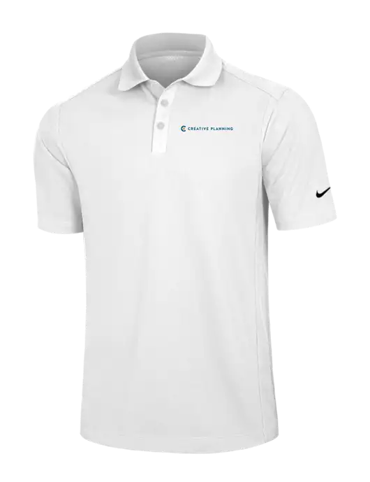 Nike White Dri-FIT Classic Polo w/Creative Planning Logo